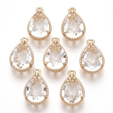 Transparent Glass Pendants X-GLAA-R212-11D-1