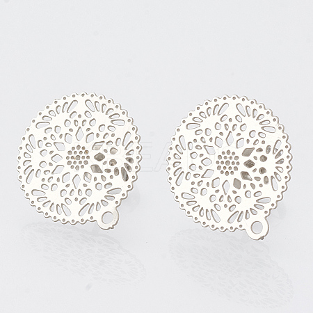 Non-Tarnish 304 Stainless Steel Stud Earring Findings LS-X-STAS-S079-31B-1