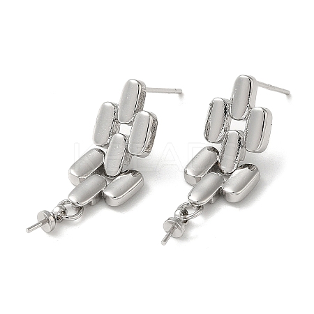 Brass Stud Earring Findings KK-P239-08P-1
