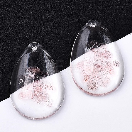 Transparent Glass Pendants X-GGLA-S036-04J-1