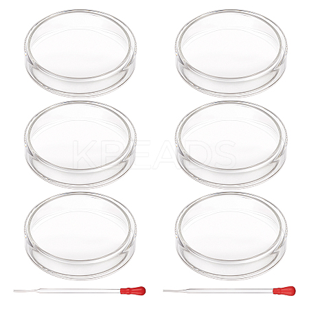 Flat Round Glass Biochemical Petri Dish GLAA-OC0001-14B-1