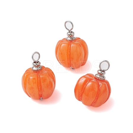 Opaque Resin Vegetable Pendants PALLOY-JF02766-01-1