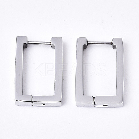 Tarnish Resistant 304 Stainless Steel Huggie Hoop Earrings LS-EJEW-N016-005-1