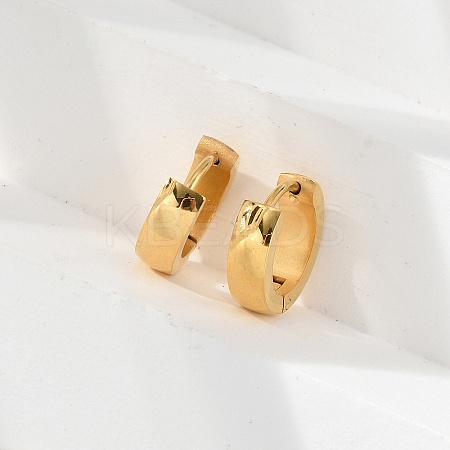 304 Stainless Steel Polishing effect Hoop Earrings EJEW-M001-29C-G-1