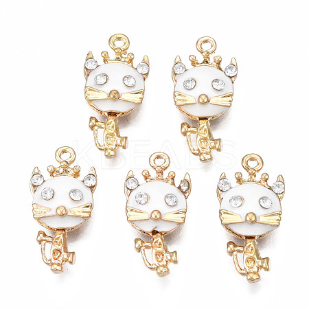 Rack Plating Alloy Enamel Pendants ENAM-T011-143B-1