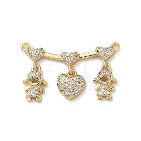 Brass Pave Cubic Zirconia Pendants KK-M287-05G-B-1