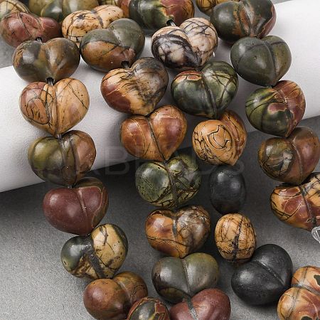 Natural Picasso Stone/Polychrome Jasper Beads G-D098-B02-1
