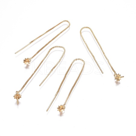 Brass Stud Earring Findings KK-L180-044G-1
