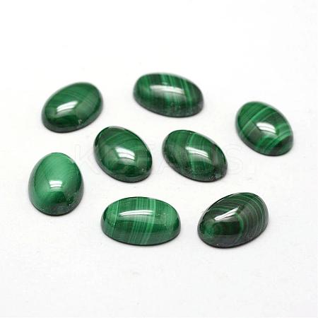 Oval Natural Malachite Cabochons G-O147-03F-1