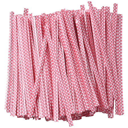 500Pcs Polka Dot PET Plastic Wire Twist Ties FIND-WH20005-40B-1