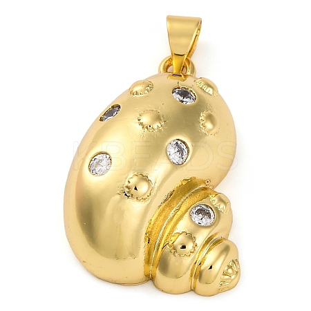 Brass Micro Pave Cubic Zirconia Pendants KK-K339-11G-01-1