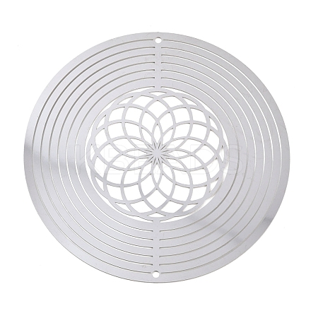 201 Stainless Steel 3D Rotating Hanging Wind Spinner STAS-B122-01P-02-1