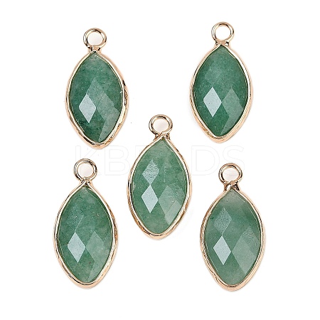 Natural Green Strawberry Quartz Faceted Pendants G-G193-01G-05-1
