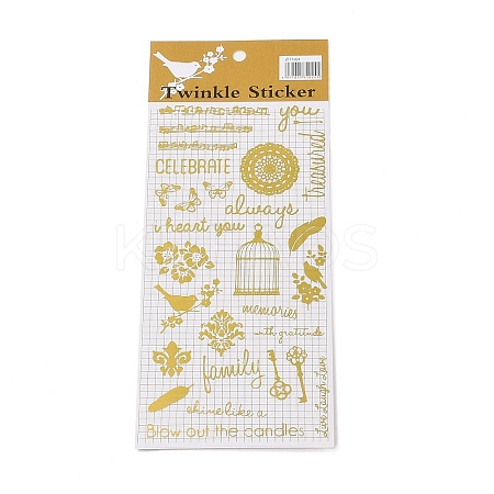 Hot Gold Foil Paper Self-Adhesive Stickers LS-DIY-K076-01C-1