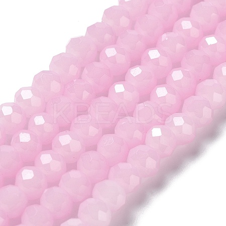 Baking Paint Imitation Jade Glass Bead Strands DGLA-A034-J6MM-A26-1