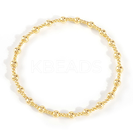 Brass Round Beads Stretch Jewelry for Women YN2620-3-1