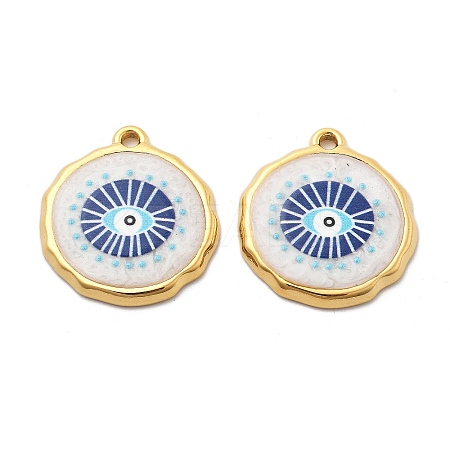 IP Plating(IP) 304 Stainless Steel Enamel Pendants STAS-A103-01G-02-1
