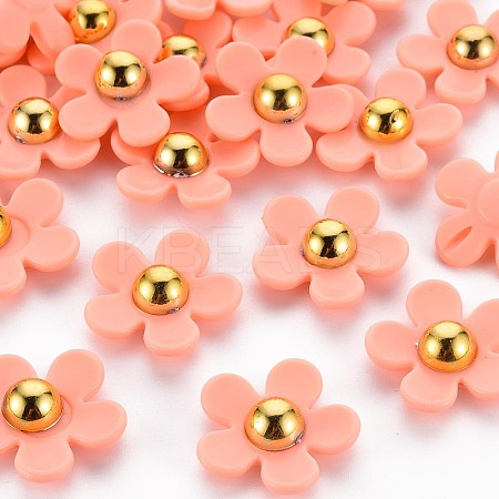 Opaque Acrylic Beads X-SACR-N007-D-01D-1
