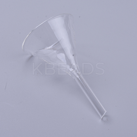 Transparent Glass Funnel Hopper AJEW-WH0104-45B-1