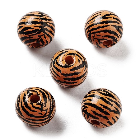 Wood European Beads WOOD-M011-03D-1