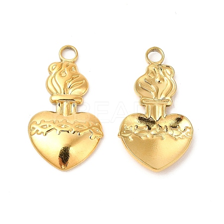 Ion Plating(IP) 304 Stainless Steel Pendants STAS-L268-023G-1