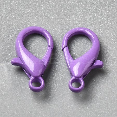Baking Paint Zinc Alloy Lobster Claw Clasps LS-FIND-WH0016-53C-1