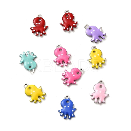 304 Stainless Steel Enamel Charms LS-STAS-Q363-14H-P-1