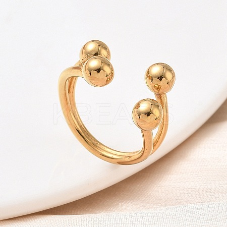304 Stainless Steel Cuff Rings RJEW-Z118-05G-1