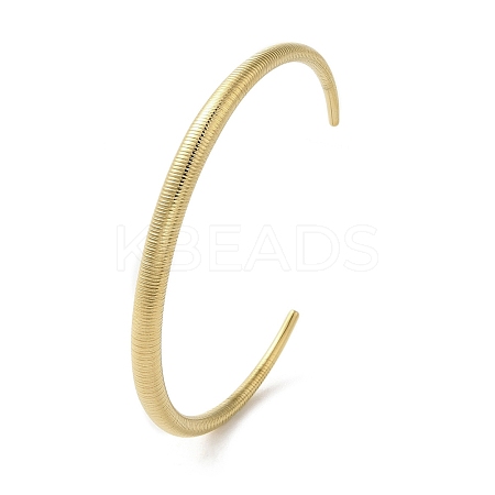 304 Stainless Steel Open Cuff Bangles BJEW-K241-02C-G-1