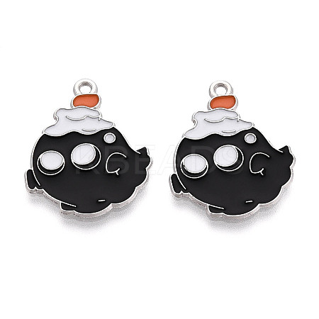 Halloween Theme Alloy and Enamel Pendants ENAM-T021-31A-02P-1