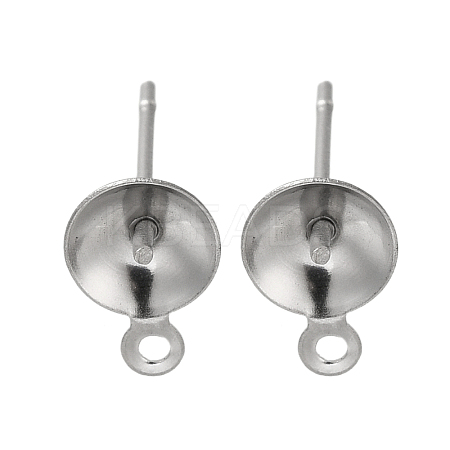 Anti-Tarnish 304 Stainless Steel Stud Earring Findings STAS-P370-02D-P-1