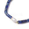 Natural Gemstone and Pearl Beads Btacelets BJEW-JB10681-5