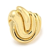 Rack Plating Brass Open Cuff Ring for Women Men RJEW-C082-08G-2