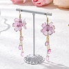 Flower Dangle Earrings EJEW-TA00636-03-1