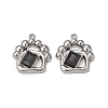 Rack Plating Alloy Glass Pendants PALLOY-P291-15B-02-2