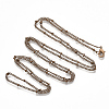 Brass Coated Iron Curb Chain Necklace Making LS-MAK-T006-01R-1