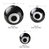 3 Strands 3 Style Handmade Evil Eye Lampwork Round Bead Strands LAMP-LS0001-12E-3