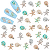 32Pcs 8 Styles Alloy Enamel Cabochons DIY-CP0011-23-1