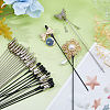 60Pcs 2 Colors Iron Cisture Alligator Clamp Clips AJEW-FH0006-19-4