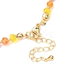 Porcelain Fish Pendant Rainbow Color Glass Beaded Necklaces for Friends and Couples LS-KF3974-2-2
