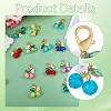 32Pcs 8 Colors Cherry Acrylic & Glass Pendant Decoration HJEW-CA00041-4