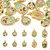 20Pcs 10 Styles Alloy Enamel Pendants FIND-TA0009-35-2