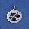 201 Stainless Steel Norse Viking Compass Amulet Pendants STAS-WH0029-32B-1-3
