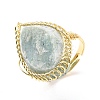 Natural Amazonite Horse Eye Wrapped Adjustable Ring G-D458-03G-08-RS-4