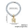 Fashionable Brass Micro Pave Clear Cubic Zirconia Charm Bracelets AF9298-8-1
