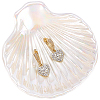 Shell Shaped Porcelain Jewelry Storage Display Trays for Rings AJEW-SP0006-06A-01-1