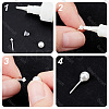 6 Pairs Hypoallergenic Bioceramics Zirconia Ceramic Earring Settings FIND-BBC0003-67-6