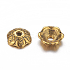 6-Petal Tibetan Style Alloy Flower Bead Caps LS-TIBEB-P002-03AG-NR-2