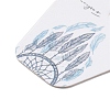 100Pcs Woven Web/Net with Feather Print Paper Jewelry Display Cards AJEW-Z021-01A-2
