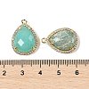 Natural Mixed Stone Faceted Teardrop Pendants G-I382-01G-4
